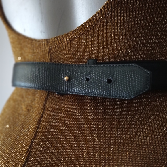 Reiss black  Leather Belt. - Picture 1 of 12